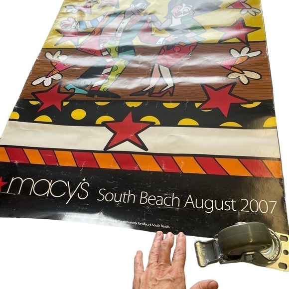Romero Britto x Macy's South Beach Parade 2007 Paper Poster 24x36" - Picture 2 of 13